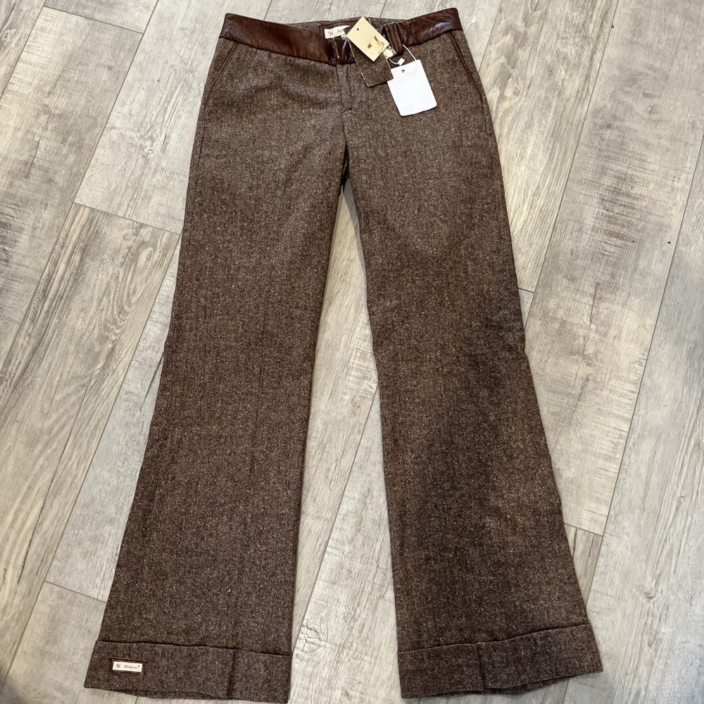 Designer NOPIN  WOOL Blend Pants Size 6 Brown NWT. $250